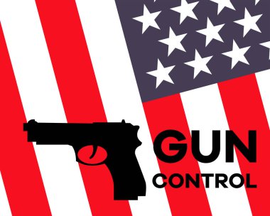 Amerikan bayrağı ve silah 