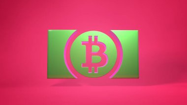 Bitcoin nakit 3d çizim