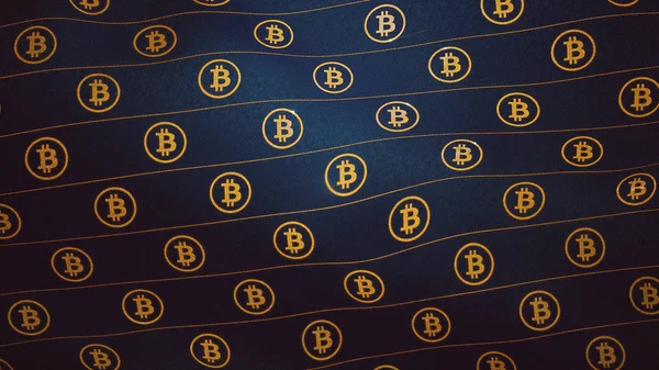 Bitcoin Luxury Curtain — стоковое фото