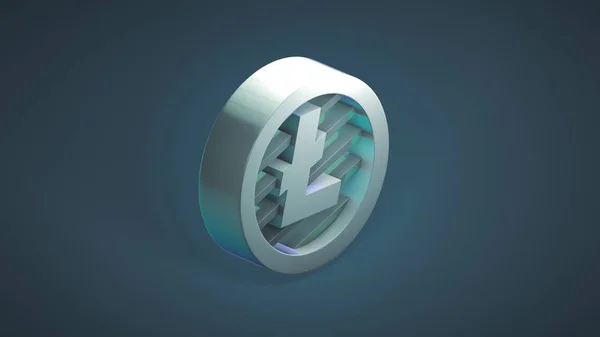 Litecoin Ілюстрація Логотипу Криптовалюти — стокове фото