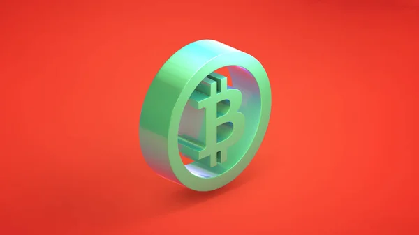 Bitcoin Criptomoneda Logotipo Ilustración — Foto de Stock