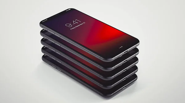 Nowy Smartfon Ilustracje Render — Zdjęcie stockowe