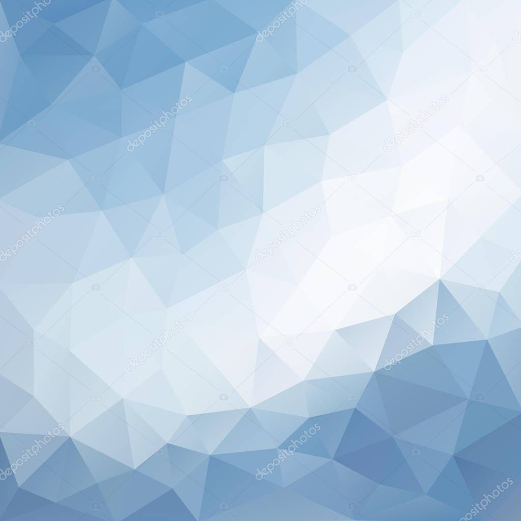 Sky blue and white polygonal background