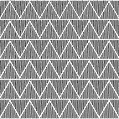Kesintisiz gri ve beyaz üçgen desen