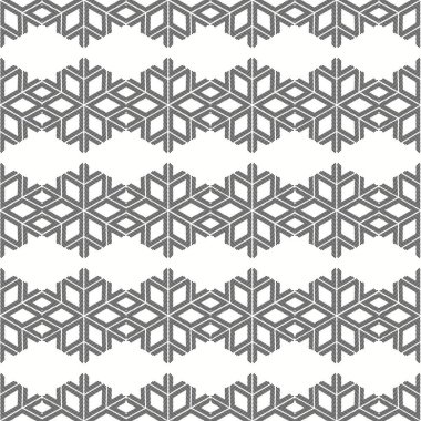 Dikişsiz etnik gri ve beyaz desen
