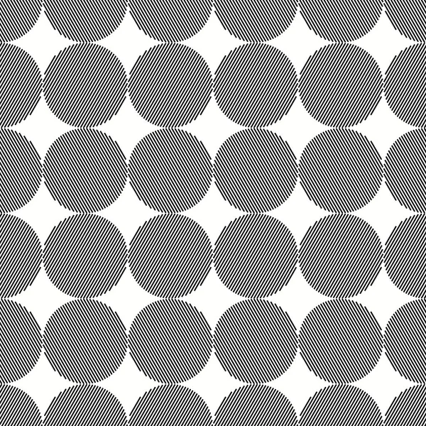 Seamless grey and white joined circles pattern — Stock Vector