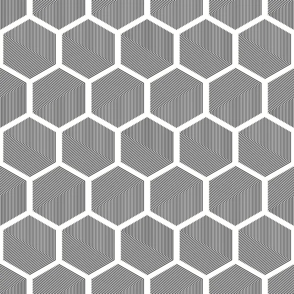 Бесшовный рисунок вытянутых серых шестиугольников — стоковый вектор