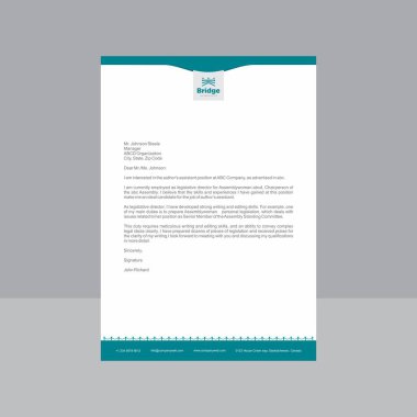 Yaratıcı mavi ve beyaz Antetli Kağıdı