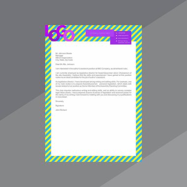 Çakışan metin parlak çift ton Antetli Kağıt tasarımı