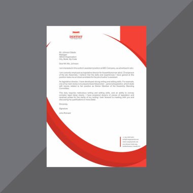 Çift ton ile sofistike Antetli Kağıt tasarımı