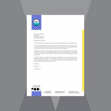 Neon tonları ve geometrik çizgiler yaratıcı Antetli Kağıdı