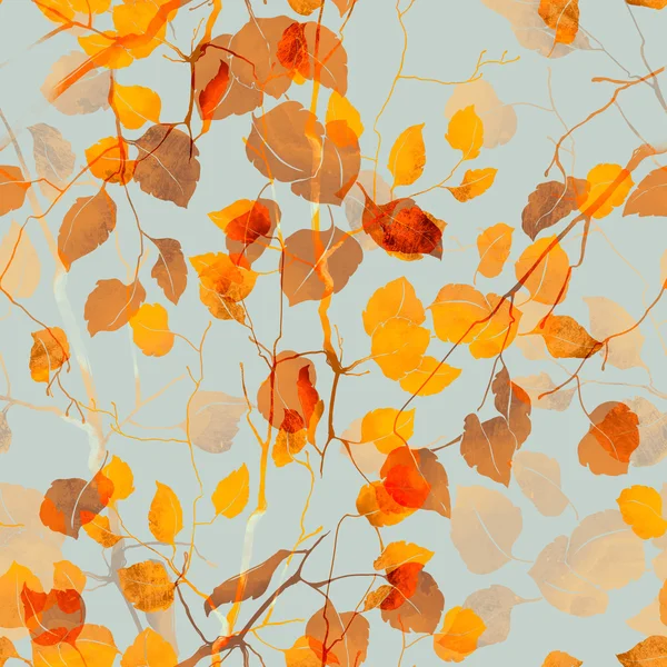 Jesienią gałęzie z liśćmi — Zdjęcie stockowe