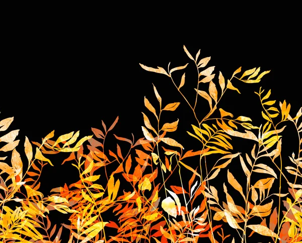 Autumn branches imprints — Stockfoto