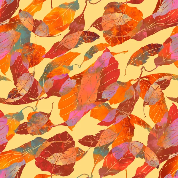 Belle impronte di foglie — Foto Stock