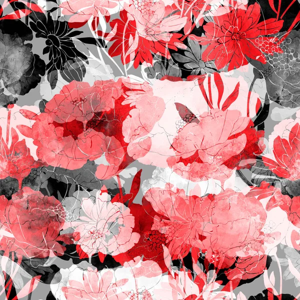 美丽的罂粟和雏菊 — 图库照片