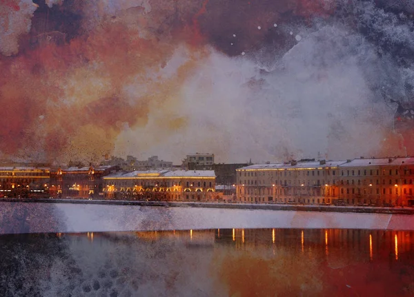 Akvarell Saint Petersburg — Stock Fotó