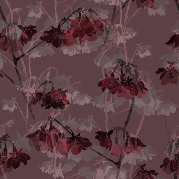 사쿠라 꽃 원활한 패턴 — 스톡 사진