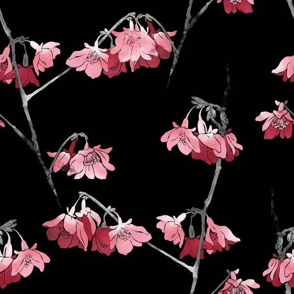 さくら花のシームレス パターン — ストック写真