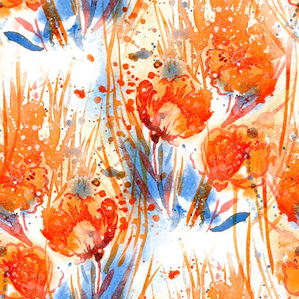 花のモチーフのシームレス パターン — ストック写真