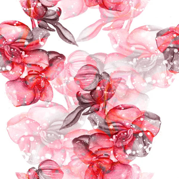 Orchids seamless pattern — Stock Photo, Image