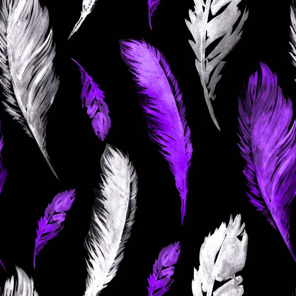 Seamless feather pattern — Stock Photo, Image