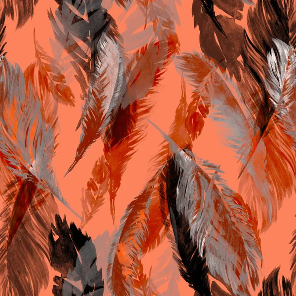 Seamless feather pattern — Stock Photo, Image