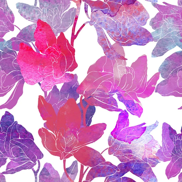 感光树脂版热带兰花 — 图库照片