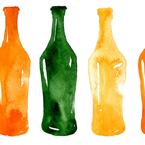 Botellas de cerveza a todo color — Foto de Stock