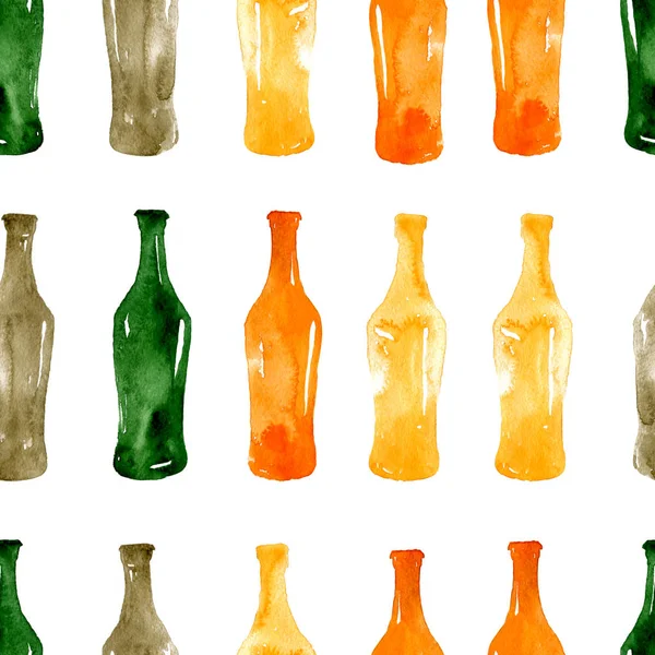 Fyrfärg ölflaskor — Stockfoto