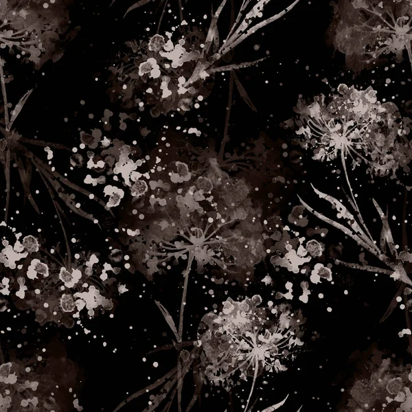 Dry flowers seamless pattern — Stock Photo, Image