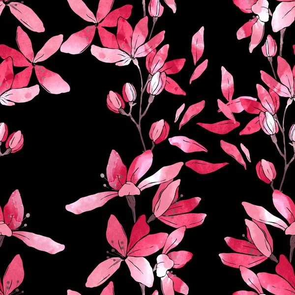 盛开的樱花无缝模式 — 图库照片