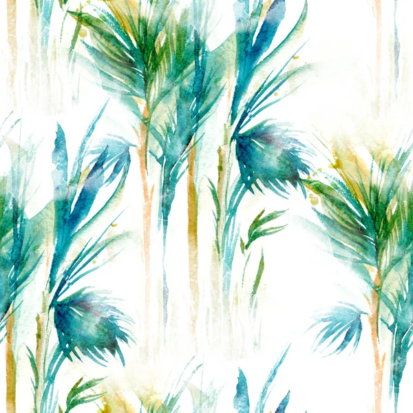 Tropical trees seamless pattern — Stock Photo, Image