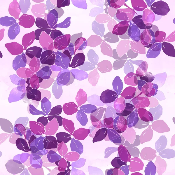 Цветущий лиловый бесшовный рисунок — стоковое фото