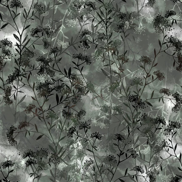 Бесшовный рисунок сухой травы — стоковое фото