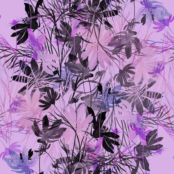 Imprints flowers pattern — Stock Photo, Image