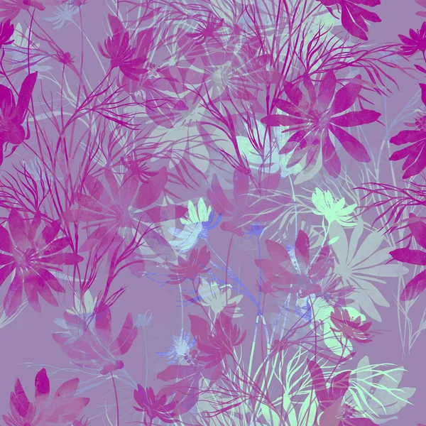 Imprints flowers pattern — Stock Photo, Image