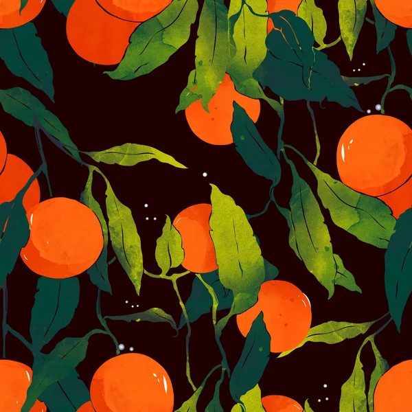 Mandarin a varratmentes minta — Stock Fotó