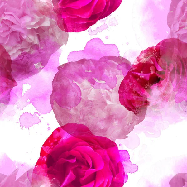 Шикарні троянди безшовний візерунок — стокове фото