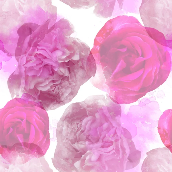 Chic rosor sömlösa mönster — Stockfoto