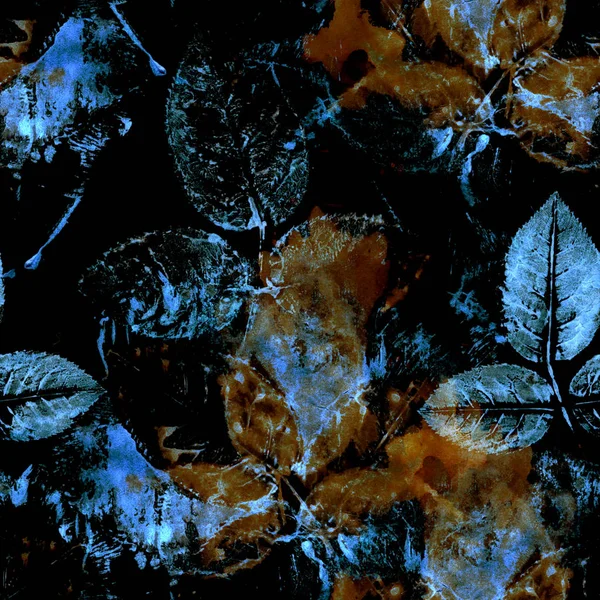 인쇄물 잎 원활한 패턴 — 스톡 사진
