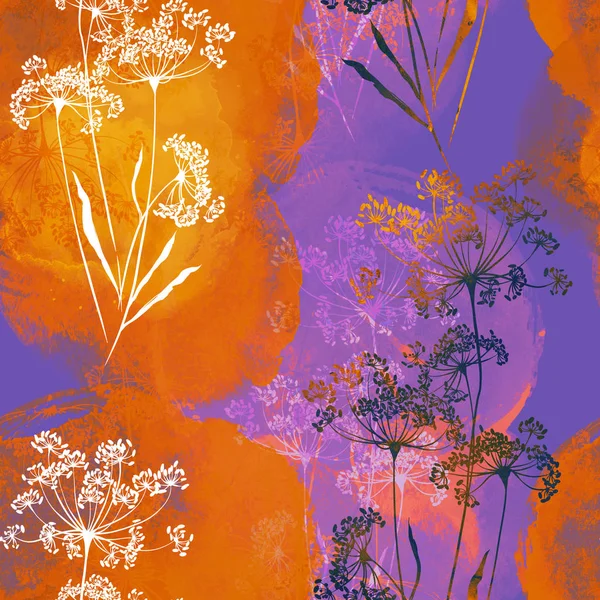 Empreintes aquarelle de l'herbier — Photo