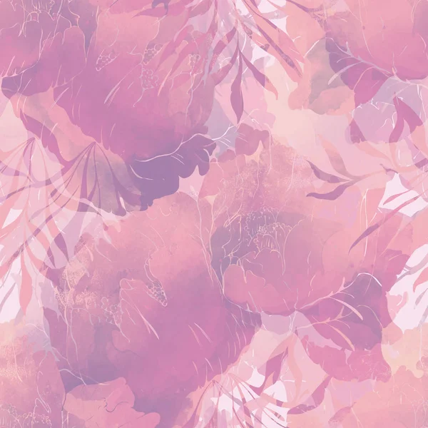 ポピーのインプリント花束のシームレス パターン — ストック写真
