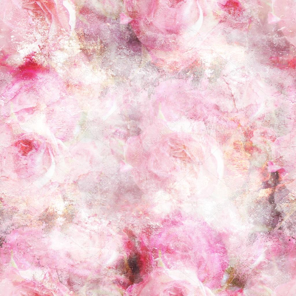 Vintage texture of rose flowers with patina