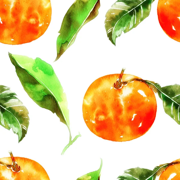 Árbol de mandarina repetir patrón sin costura . — Foto de Stock