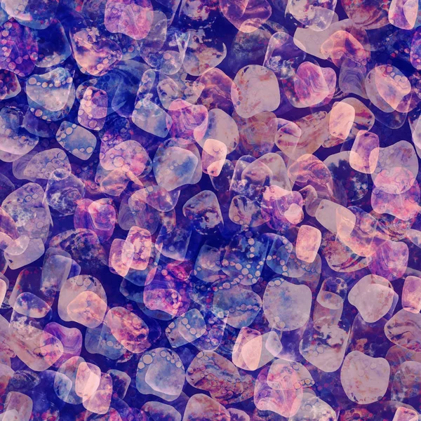 Semiprecious Stones Mix Repeat Seamless Pattern Watercolor Photo Picture Mixed — Stock Photo, Image