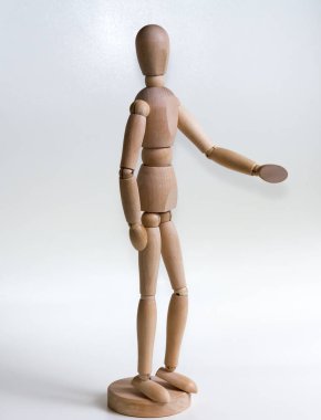 Beyaz bir arka plan üzerinde insan modeli