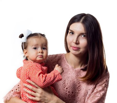 genç anne kızıyla birlikte