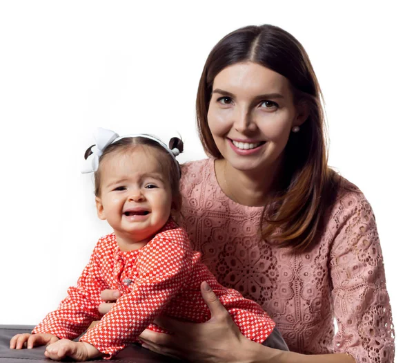 genç anne kızıyla birlikte