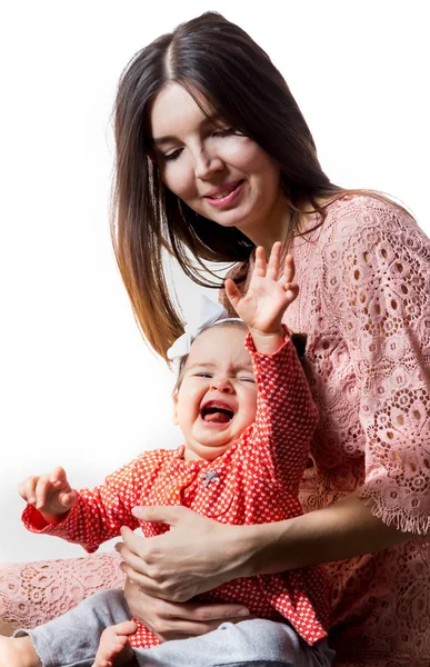 genç anne kızıyla birlikte