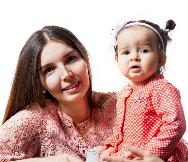 genç anne kızıyla birlikte